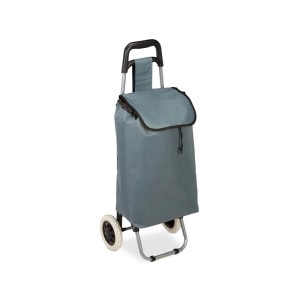 Relaxdays Einkaufstrolley Polyester Grau Klappbar 92,5 x 42 x 28 cm 1,4 kg