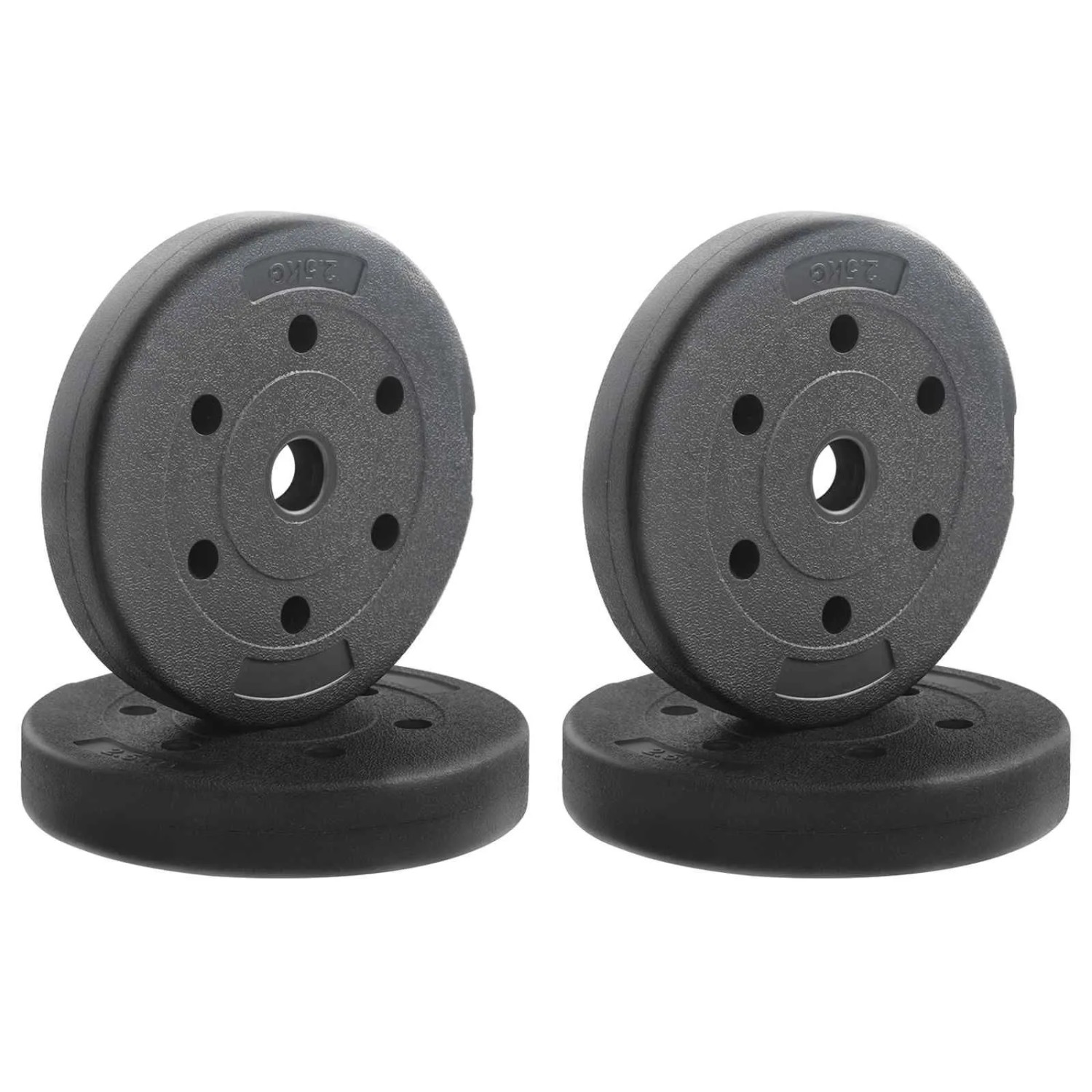 vidaXL Gewichtsscheiben 10 kg 4 Stk 10kg Schwarz Zement und Eisensand 42023471