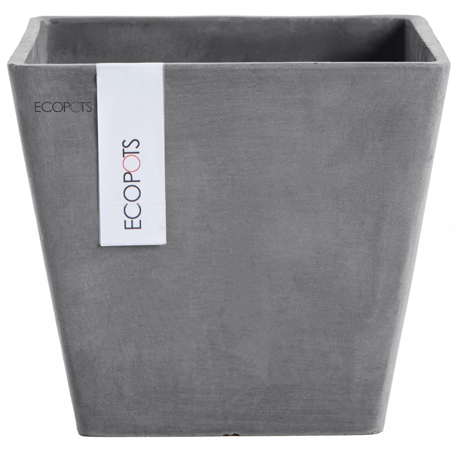 Ecopots Pflanztopf Rotterdam 20 cm x 20 cm x 17,5 cm Grau günstig online kaufen