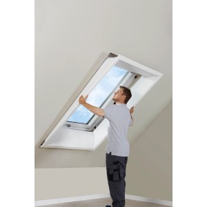 Einbau des Velux Innenfutter Kunststoff 55x98 cm LSB CK04. Fenster-Zubehör für Dachfenster.