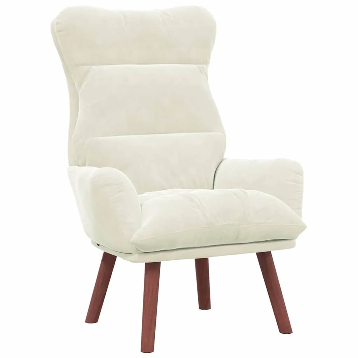 vidaXL Relaxsessel Creme 69 x 74 x 93 cm Samt 42001842