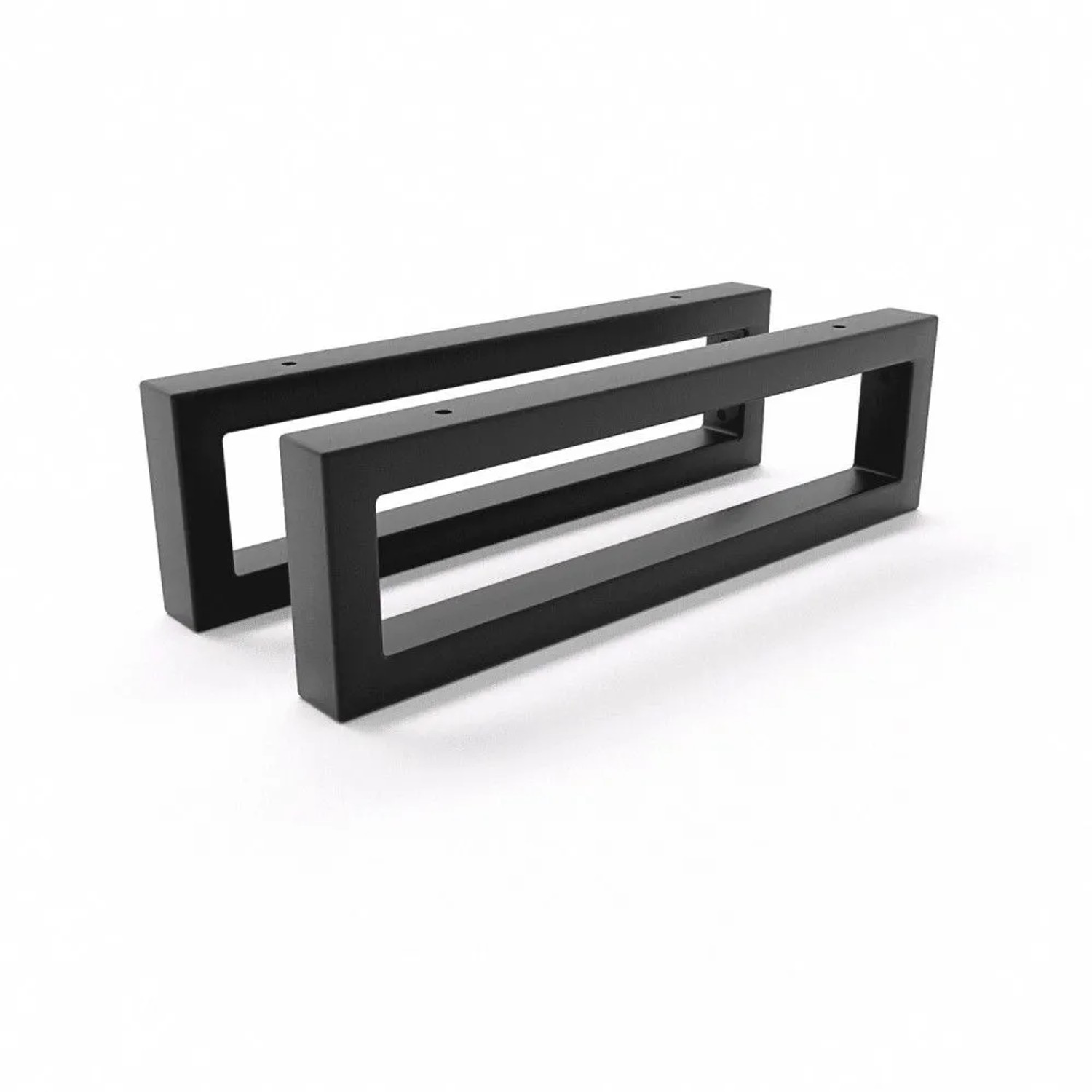 HEVVA Waschtischhalterung RHEIN 10 cm Hoch 35 cm Tief 2er Set Schwarz