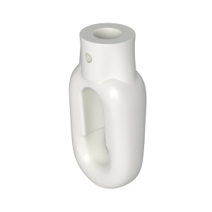 Weiße Bauheld Markisenöse Oval 12 mm für Fleischerhaken, Fenster-Zubehör.