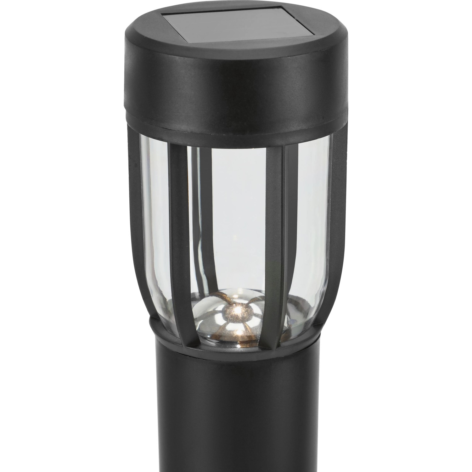 Schwarze Solar-LED-Leuchte Comaro, 7x40cm, für stimmungsvolle Außenbeleuchtung.
