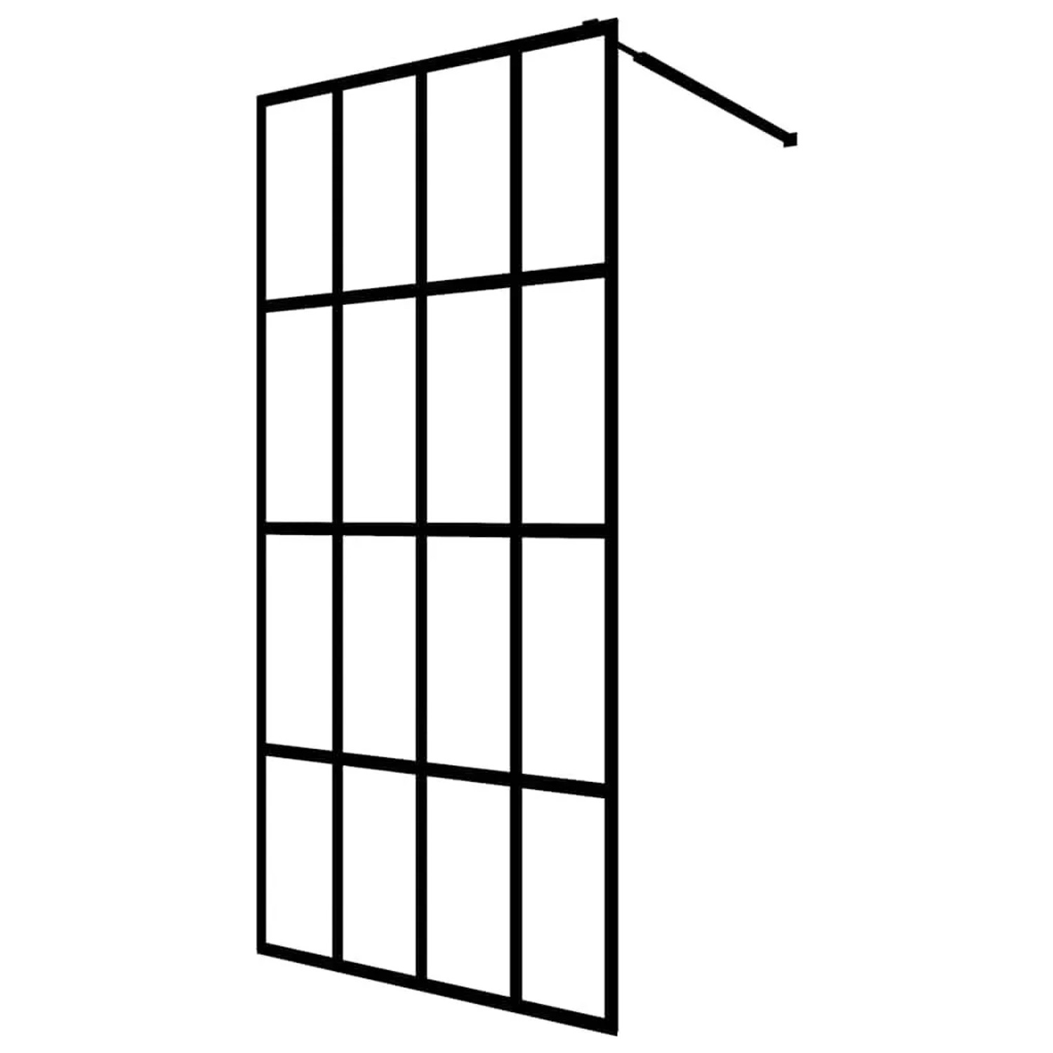 vidaXL Duschwand für Walk-In Dusche Klares Sicherheitsglas 90x195 cm 145675