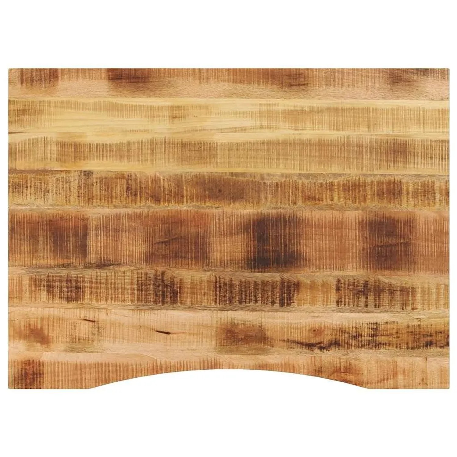 vidaXL Schreibtischplatte mit Aussparung 110x80x2,5cm Massivholz Mango 370191