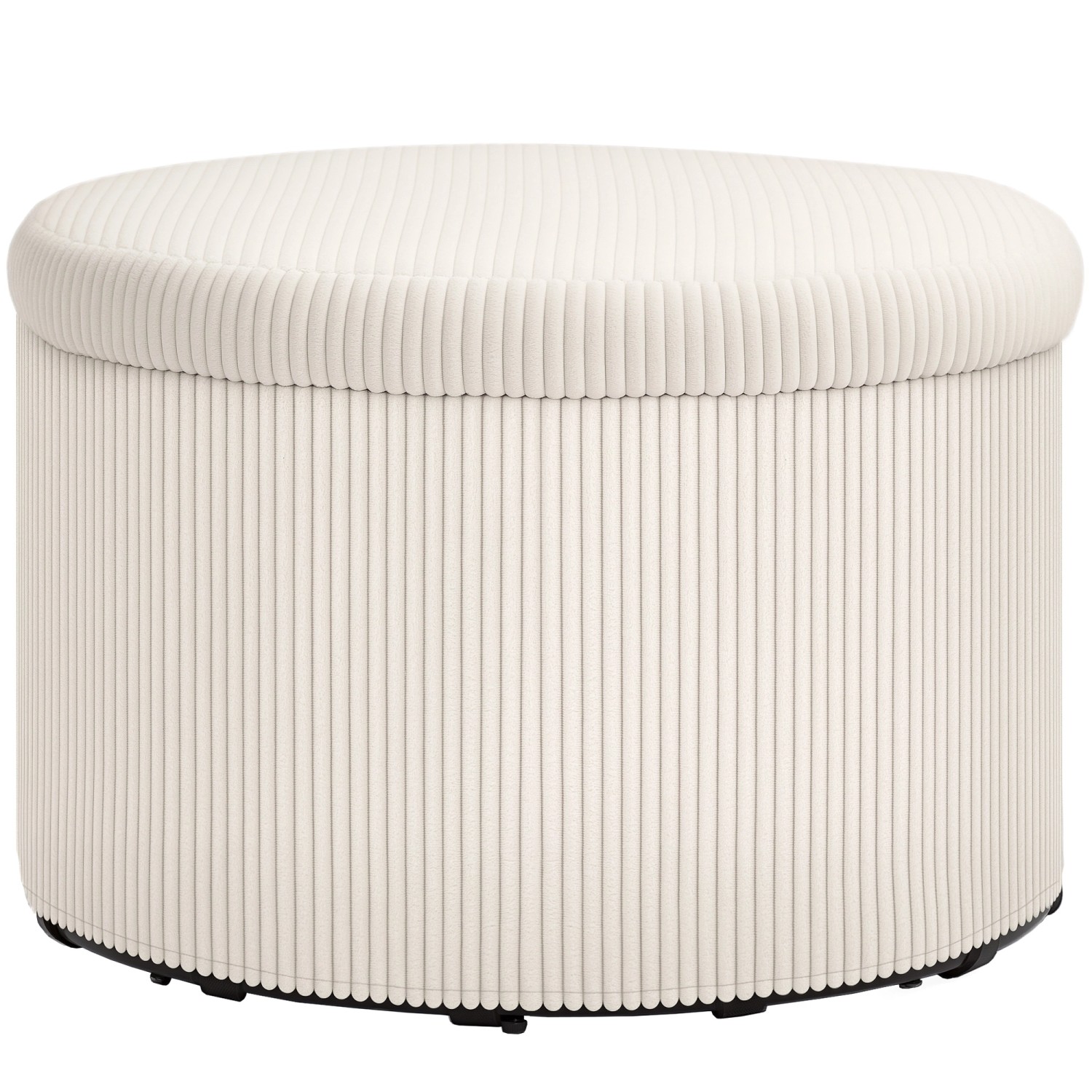 HOMCOM Sitzhocker mit Stauraum Hocker Deckel 60 x 60 x 41 cm Beige
