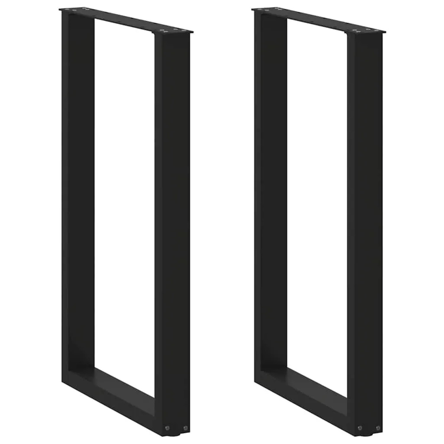 vidaXL Bartischbeine U-Form 2 Stk Schwarz 60x100-101 cm Stahl 4013236 günstig online kaufen
