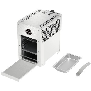 Jamestown Steakgrill Brad Gasgrill mit Zubehör, Edelstahl, Fettauffangschale