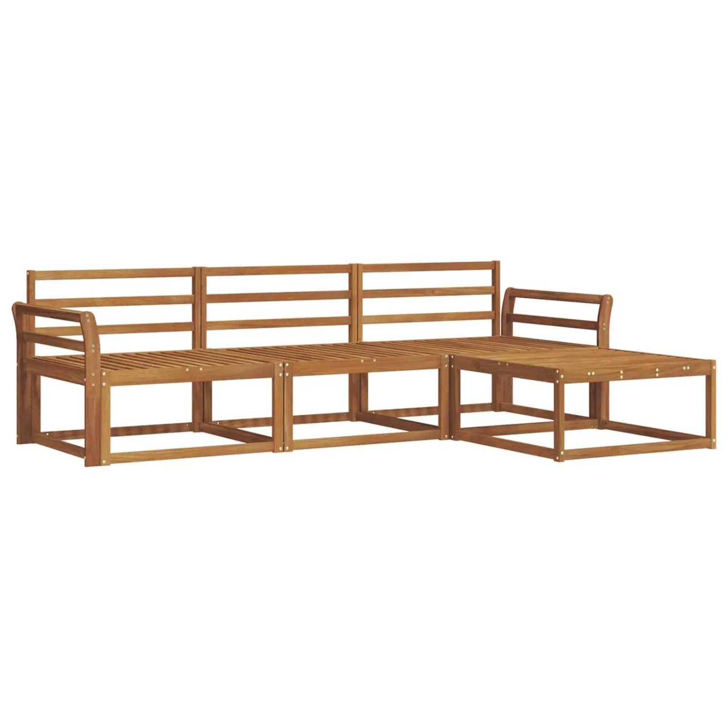 vidaXL Outdoor-Sofagarnitur 4-Tlg Natur Massivholz Akazie 3367402