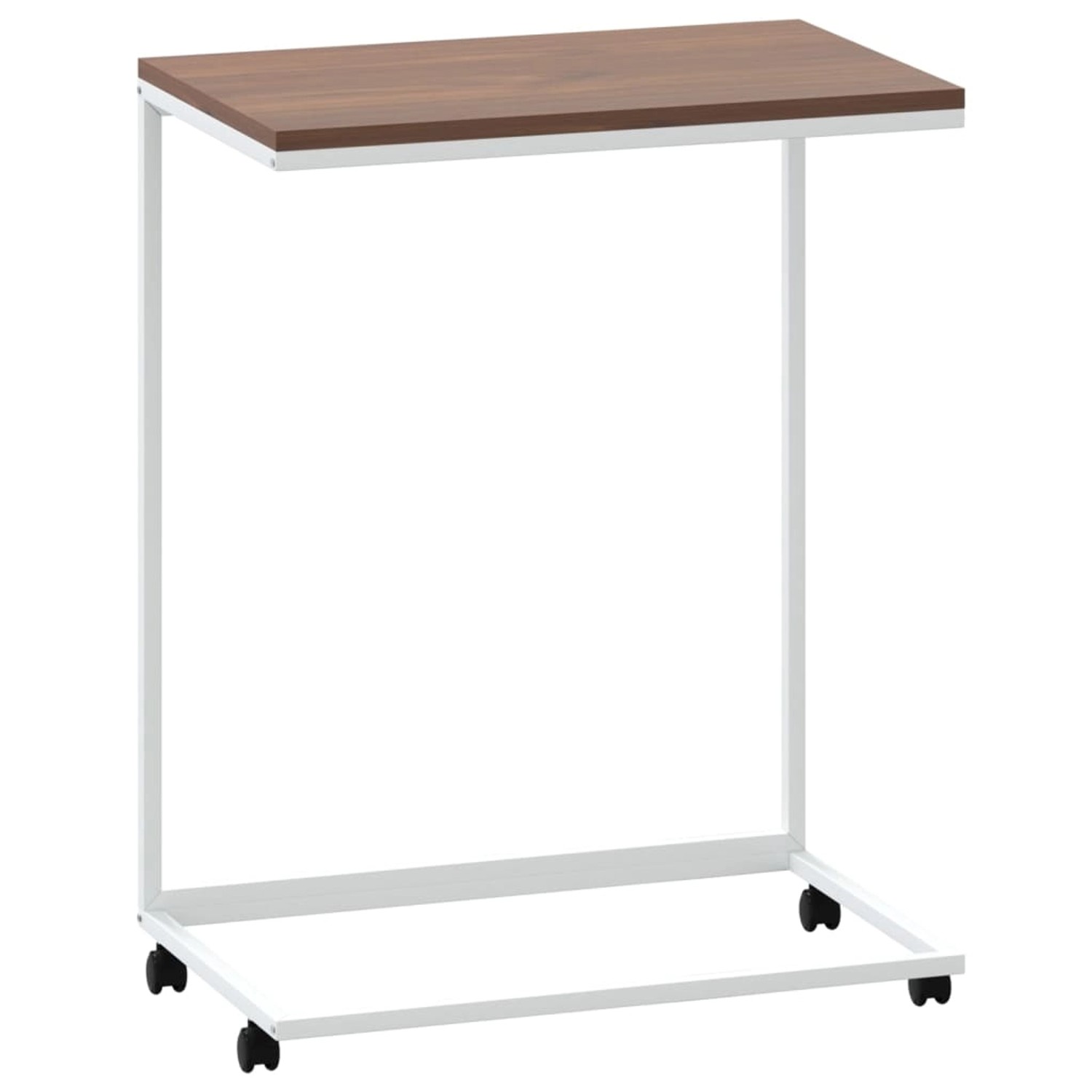 vidaXL Beistelltisch mit Rollen Weiß 55x35x70 cm Holzwerkstoff 343102