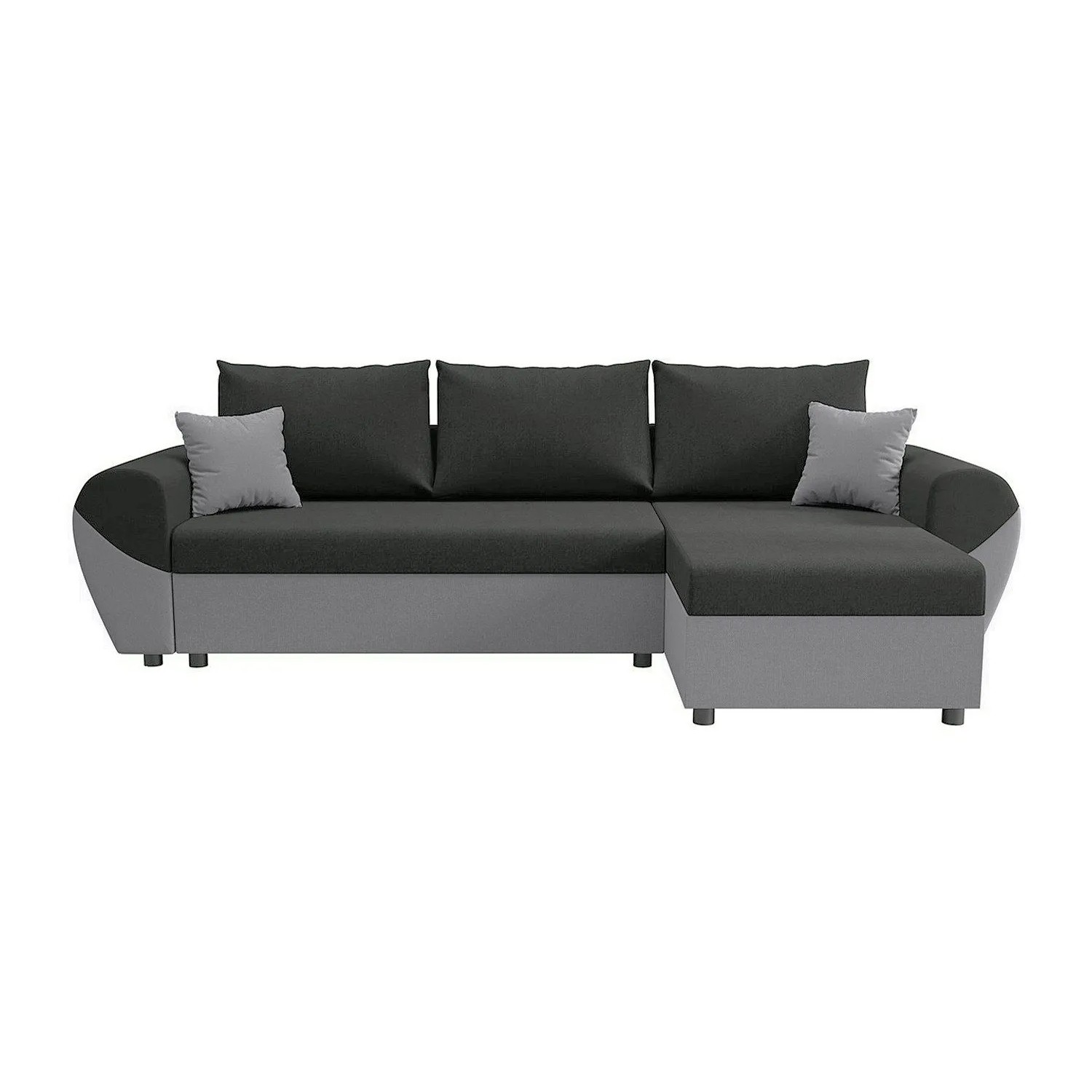 Vente-unique Schlafsofa Lierno Schwarz  Grau 265 cm