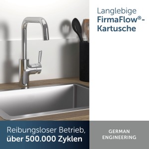 Villeroy & Boch Oasis Waschtischarmatur mit Zugstange Chrom
