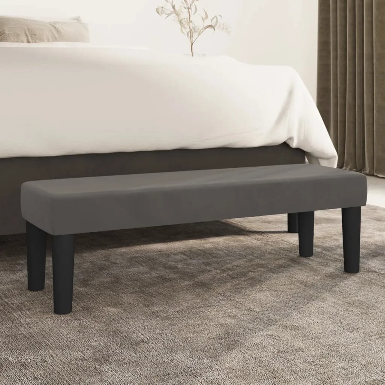 vidaXL Sitzbank Dunkelgrau 100x30x30 cm Samt 346667_2