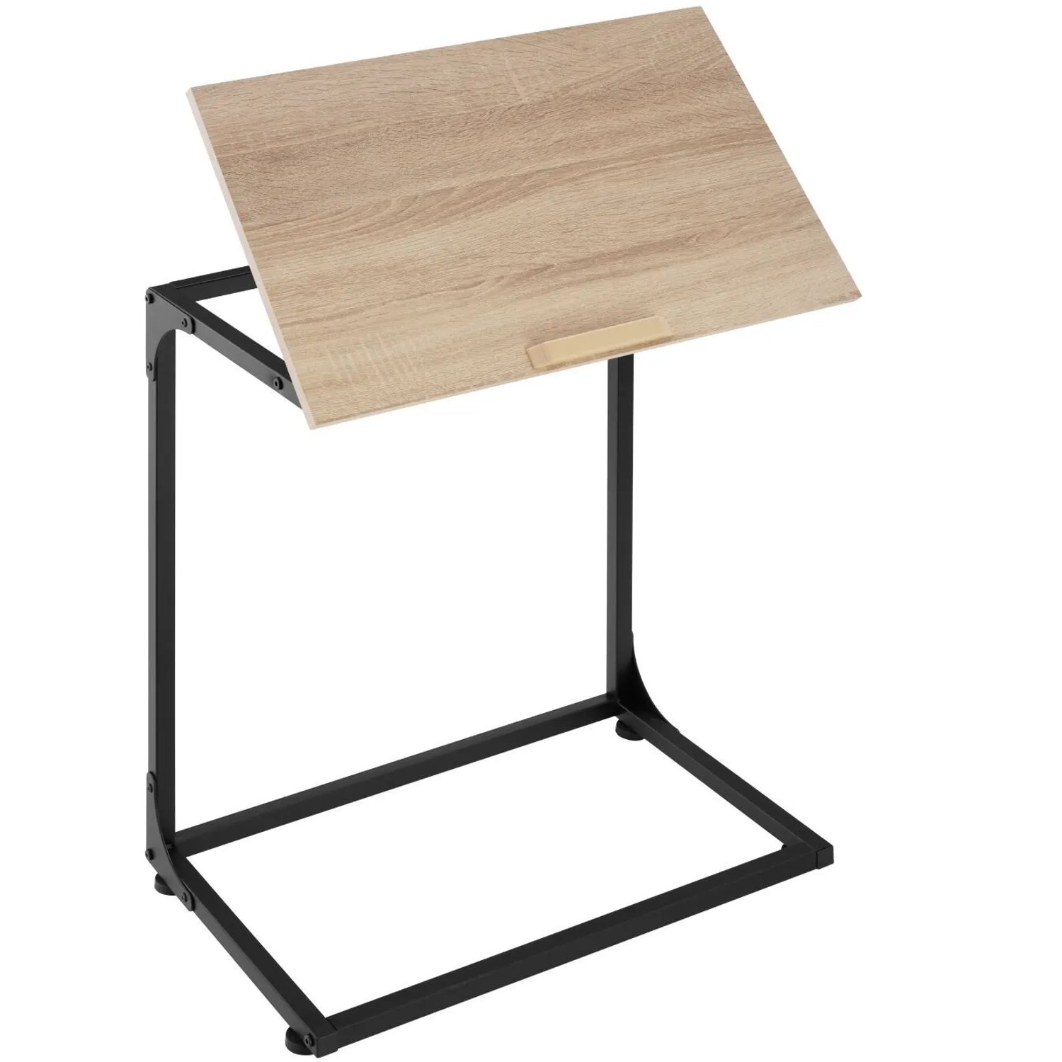 Tectake Beistelltisch Ruston Industrial Style Holz und Stahl  55 x 35 x 66 50 cm Industrial Holz Hell  Eiche Sonoma