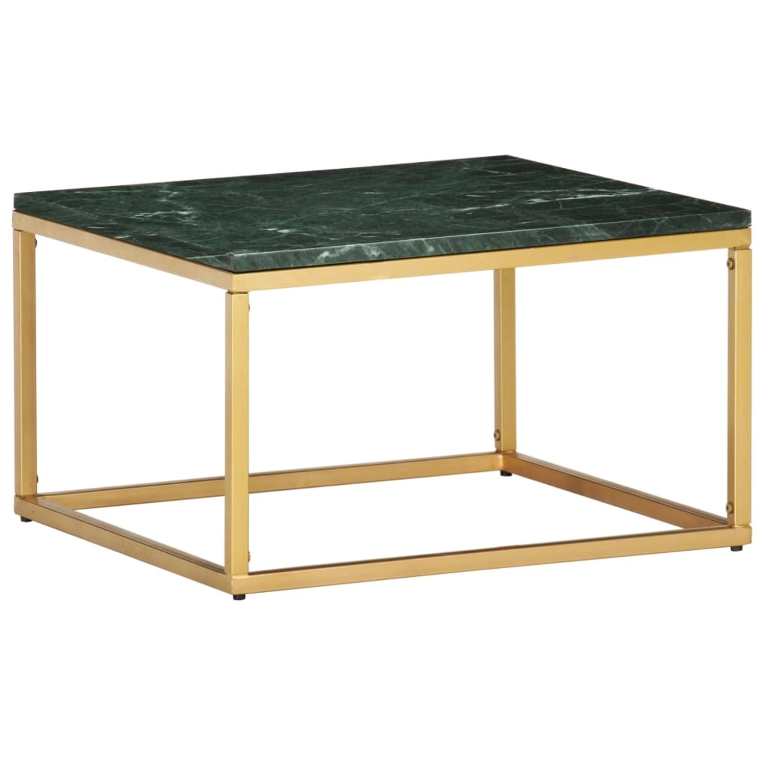 vidaXL Couchtisch Grün 60×60×35 cm Echtstein in Marmoroptik 286440