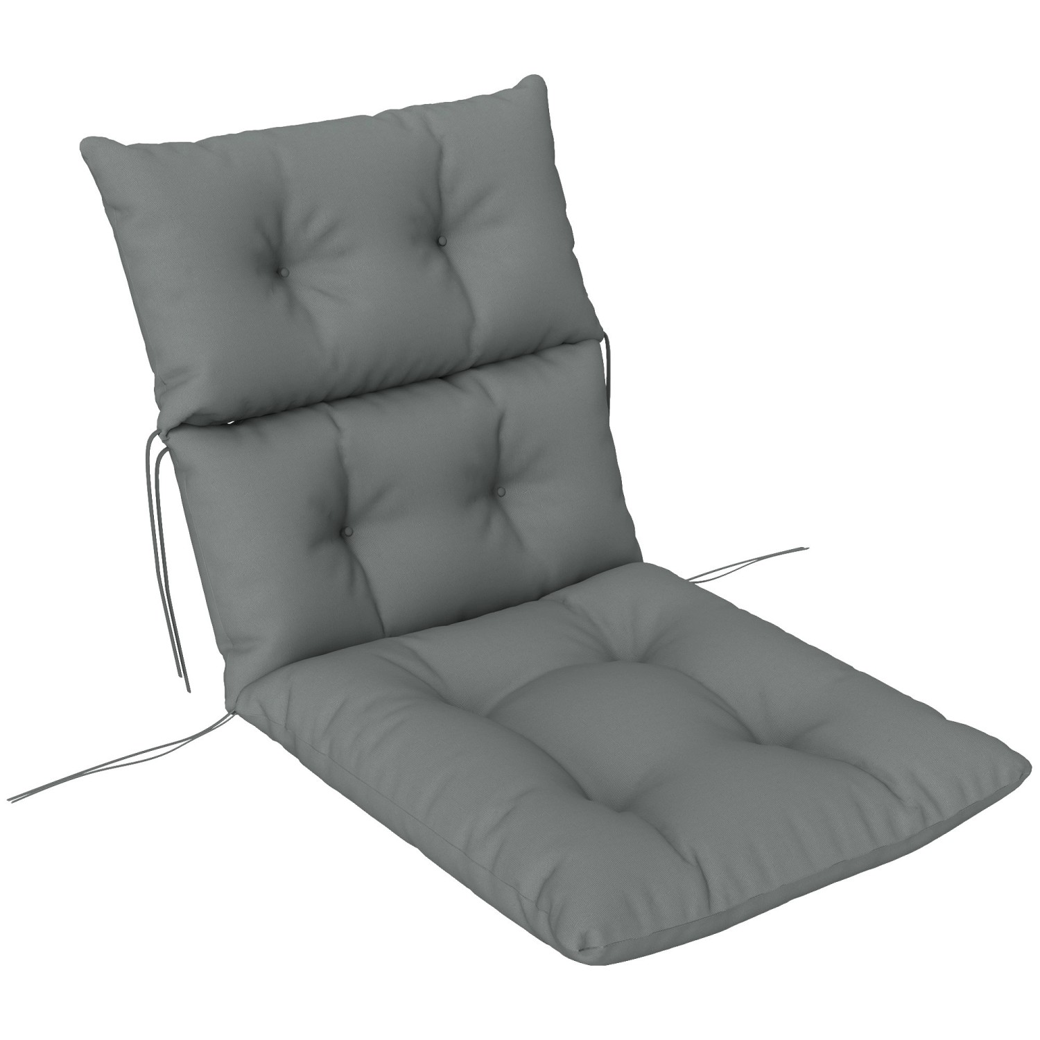 Outsunny Sitzkissen für Draußen Polyester Schaumstoff Hellgrau 115L x 56B x günstig online kaufen
