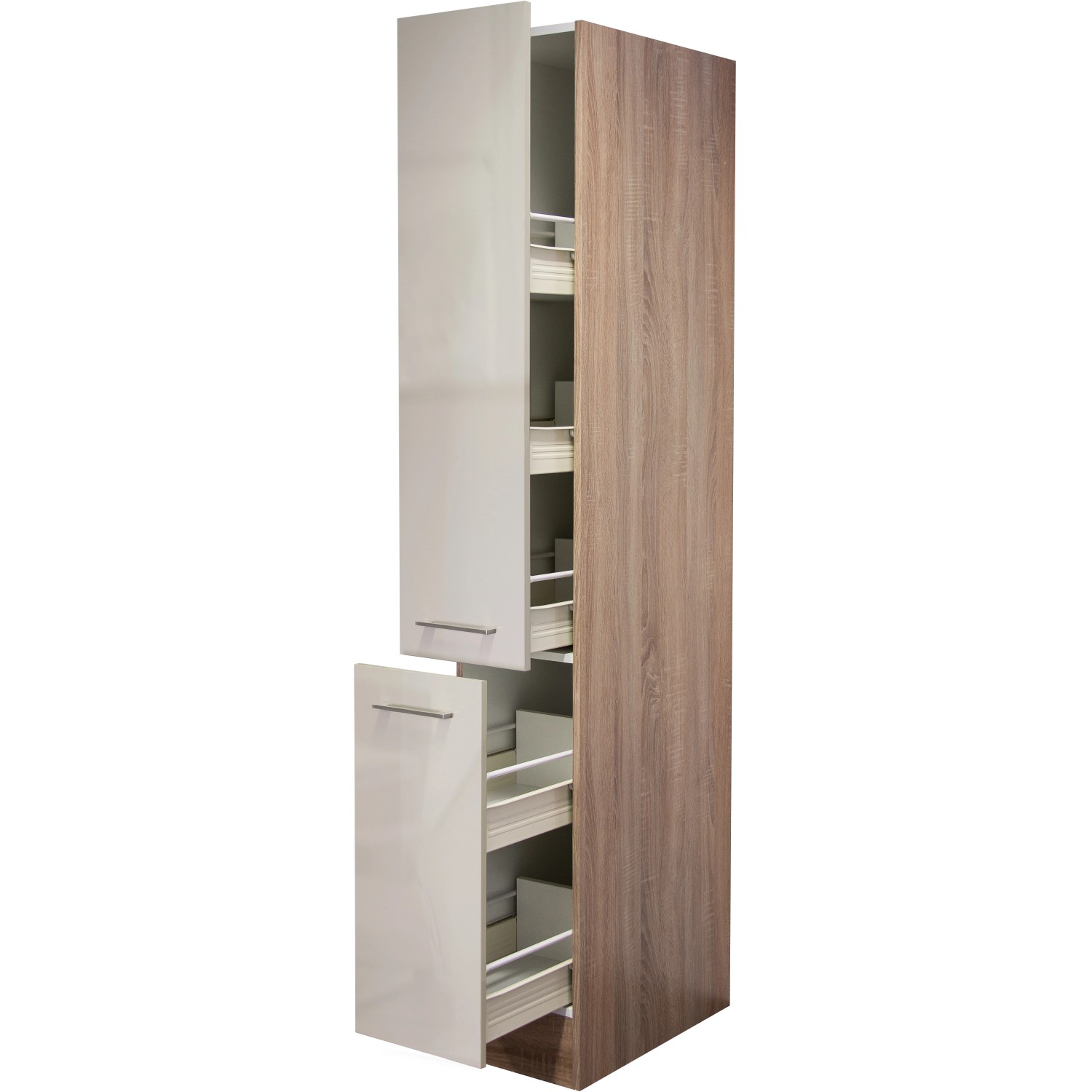 Flex-Well Exclusiv Apotheker-Hochschrank Orlando 30 cm Kaschmir Glanz-Sonoma Eic