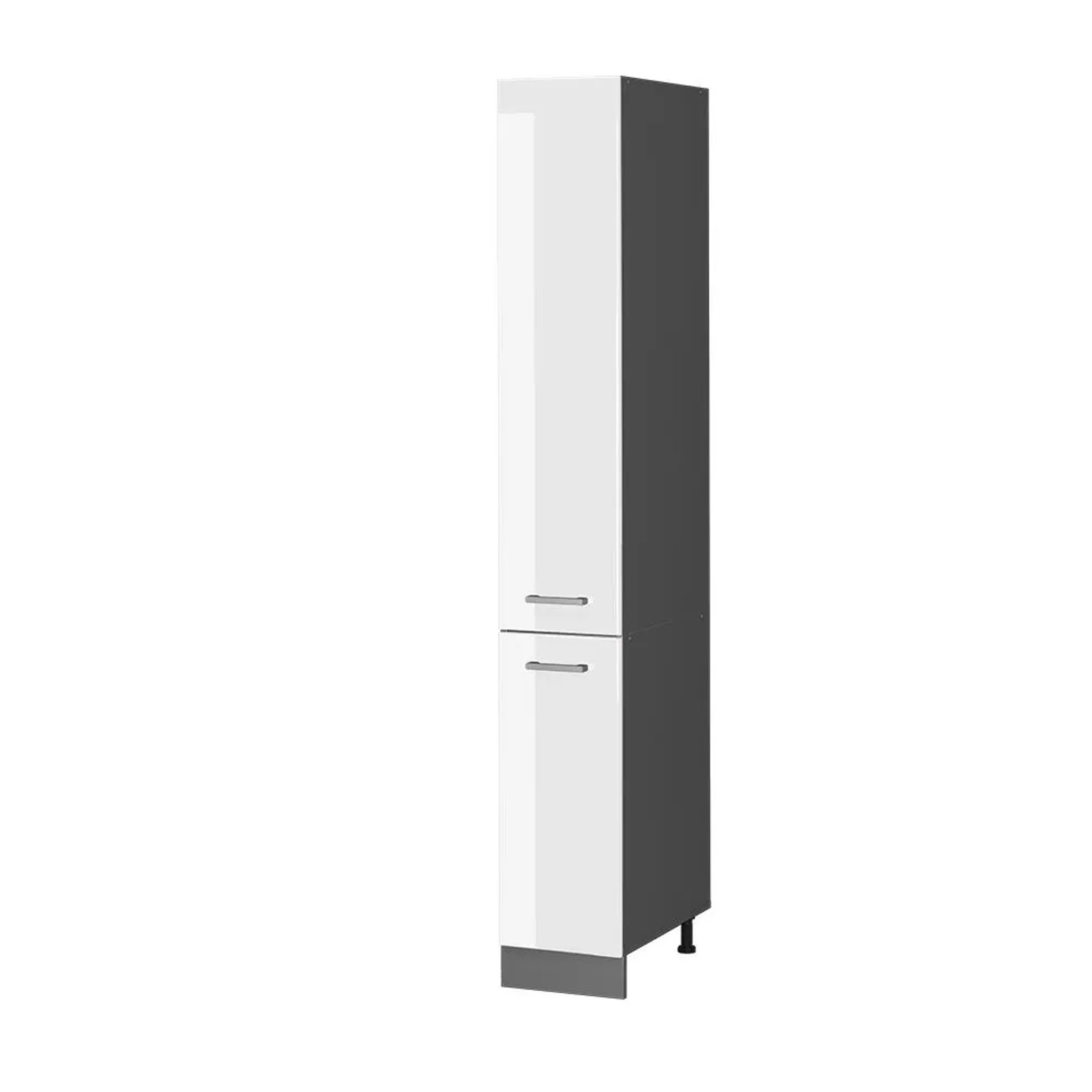 Vicco Apothekerschrank R-Line Medizinschrank für die Küche Weiß Hochglanz Anthrazit 30 cm