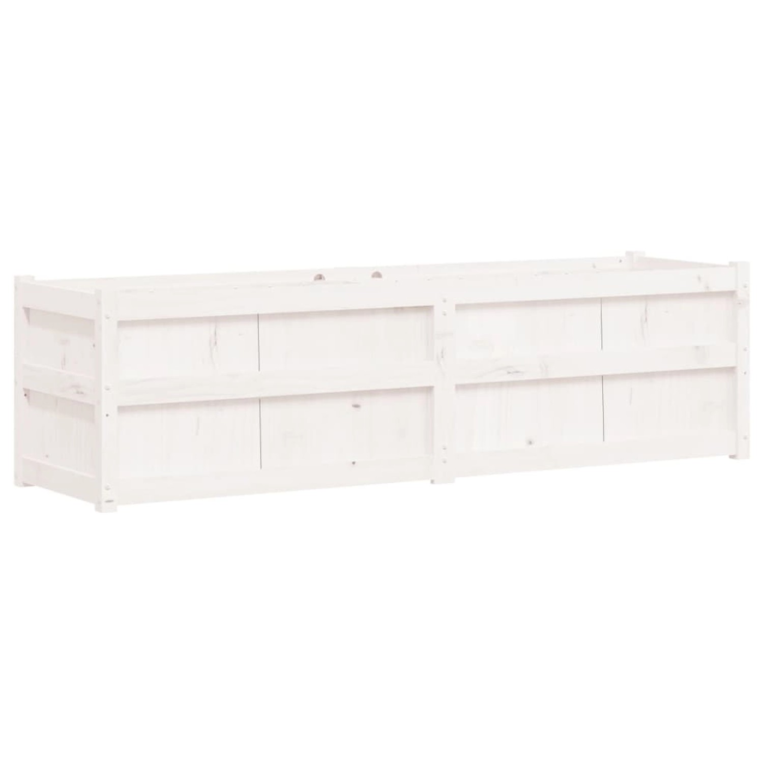 vidaXL Pflanzkübel Weiß 180x50x50 cm Massivholz Kiefer 837505 günstig online kaufen