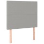 Hellgraues vidaXL Boxspringbett mit Matratze, Stoffbezug, 80x200 cm.