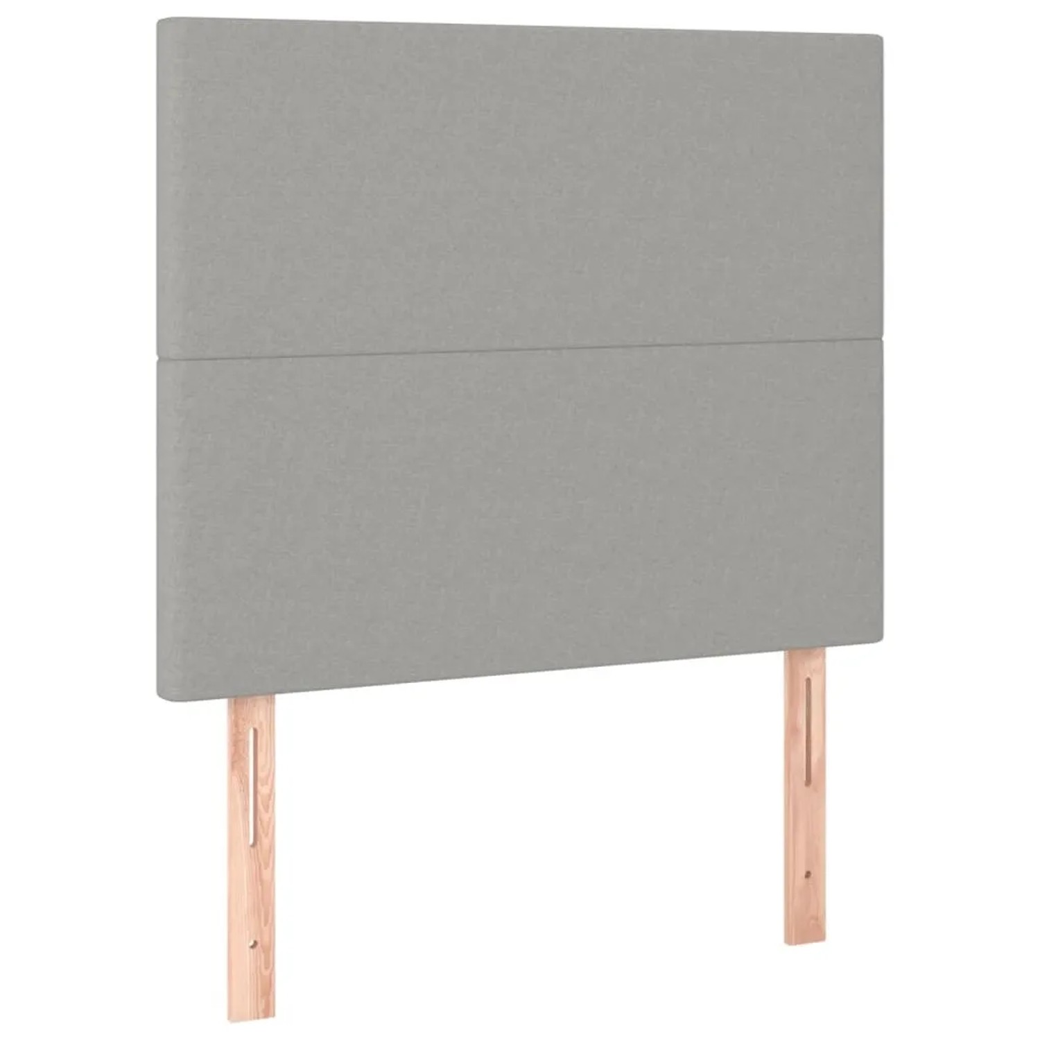 Hellgraues vidaXL Boxspringbett mit Matratze, Stoffbezug, 80x200 cm.