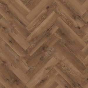 Classen Ville Laminat Burriana Oak im Fischgrätmuster. Laminatboden in warmer Holzoptik.