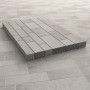 Grau-alpine Parchetto Pflastersteine im Mehrformat aus Beton, ideal für moderne Flächengestaltung.