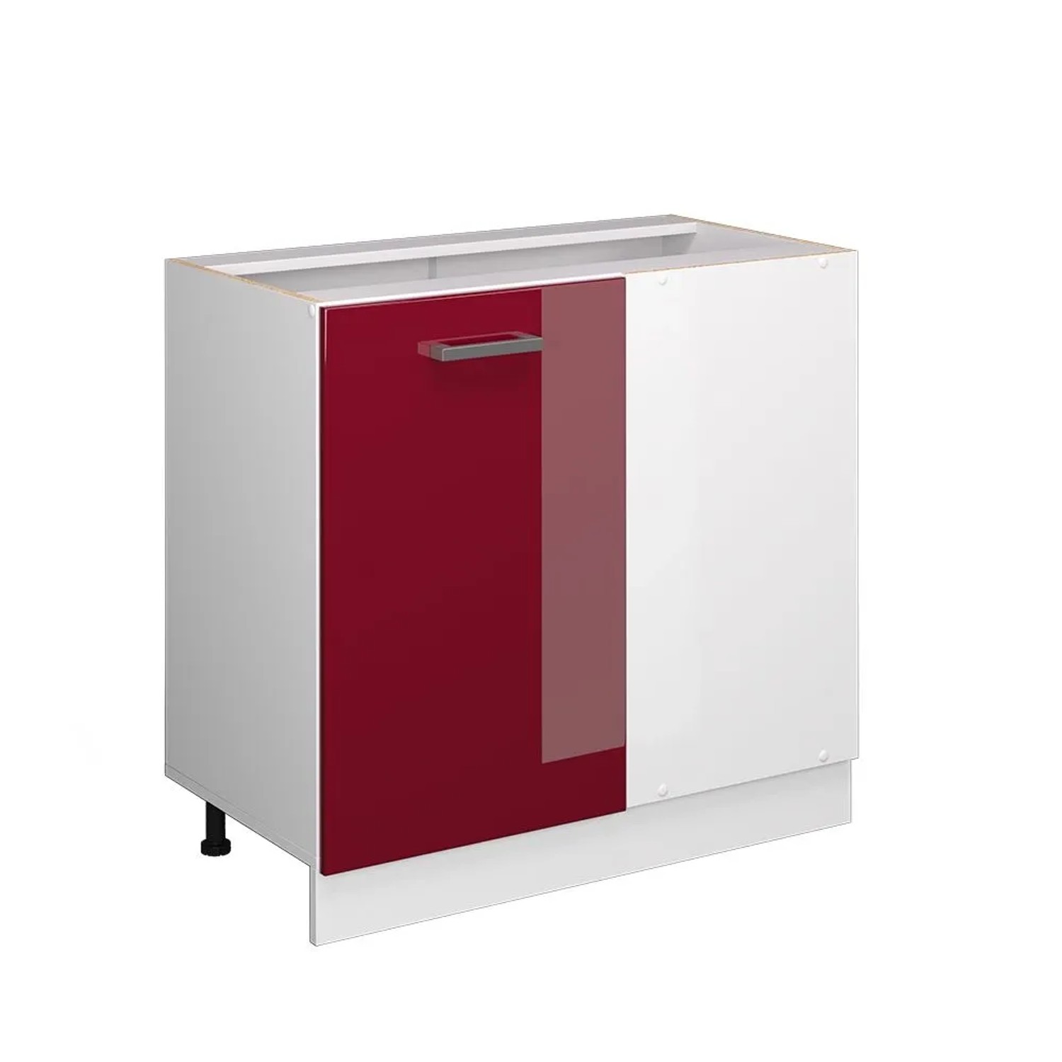 Vicco Eckunterschrank R-Line Rot Hochglanz 86 x 82 ohne Arbeitsplatte