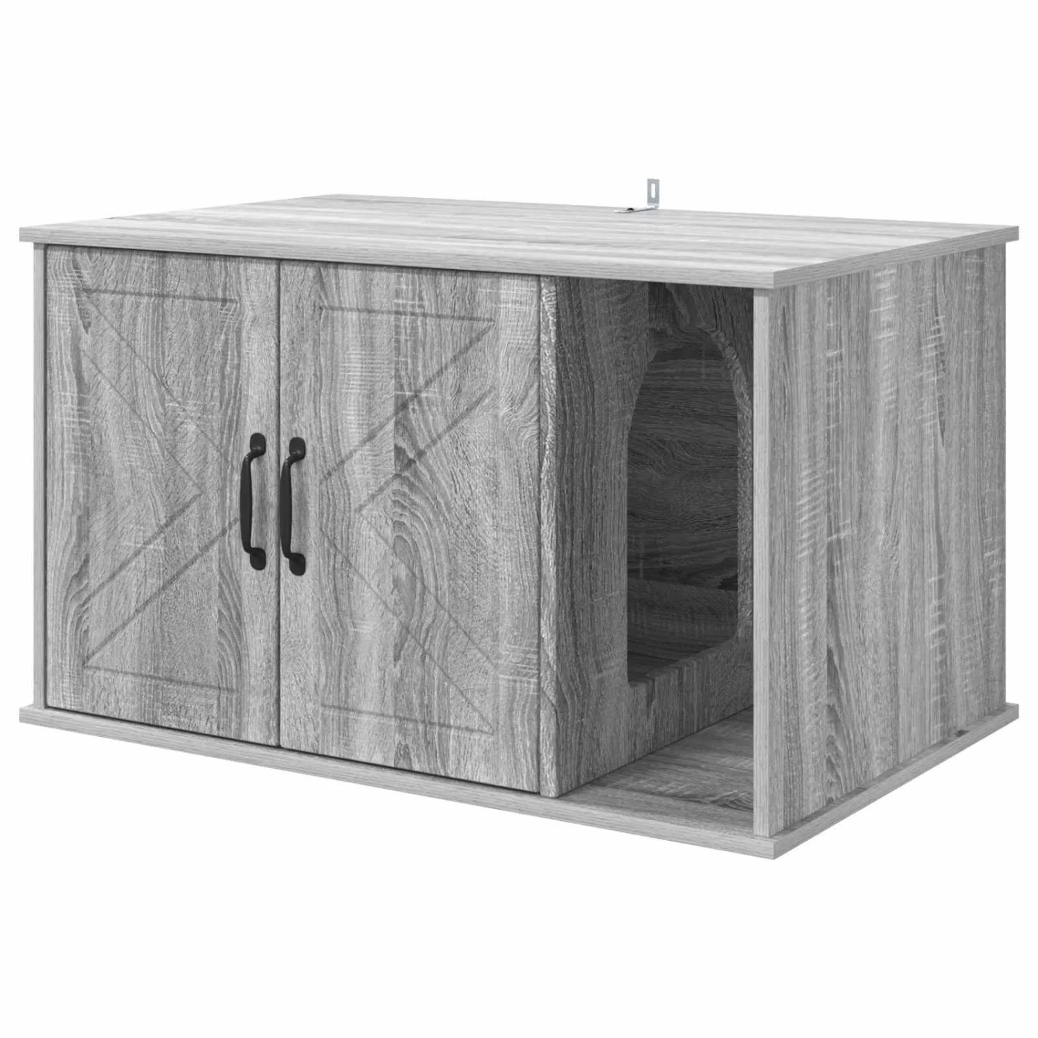 vidaXL Katzenhaus Graues Sonoma 85 x 55 x 50 cm Holzwerkstoff 8000740