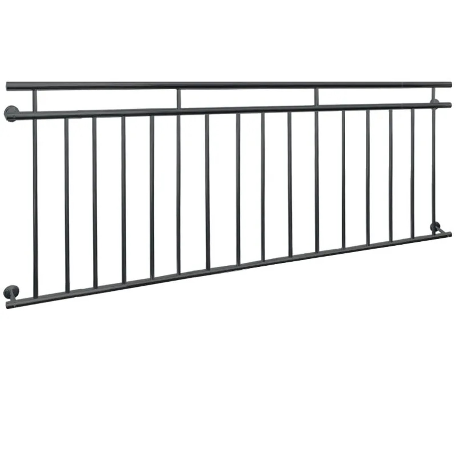 ECD Germany Französischer Balkon 90 x 225 cm Anthrazit aus Stahl