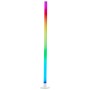 Weiße LED-Design-Stehlampe Neele mit Farbwechsel (RGB + CCT), 12,5 cm Durchmesser.