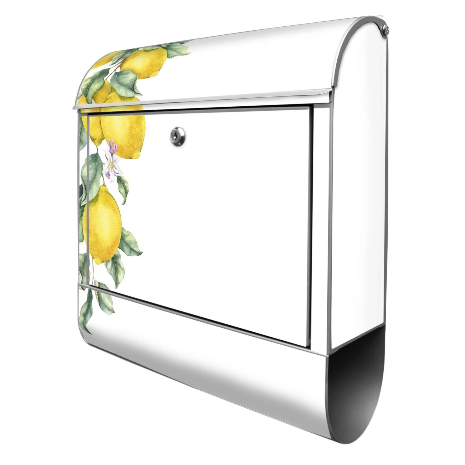 Banjado Design Briefkasten Silber Pulverbeschichtet 39x47x14cm 2 Schlüssel günstig online kaufen