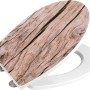 Wenko WC-Sitz Bois Duroplast mit Holz-Optik und Absenkautomatik.