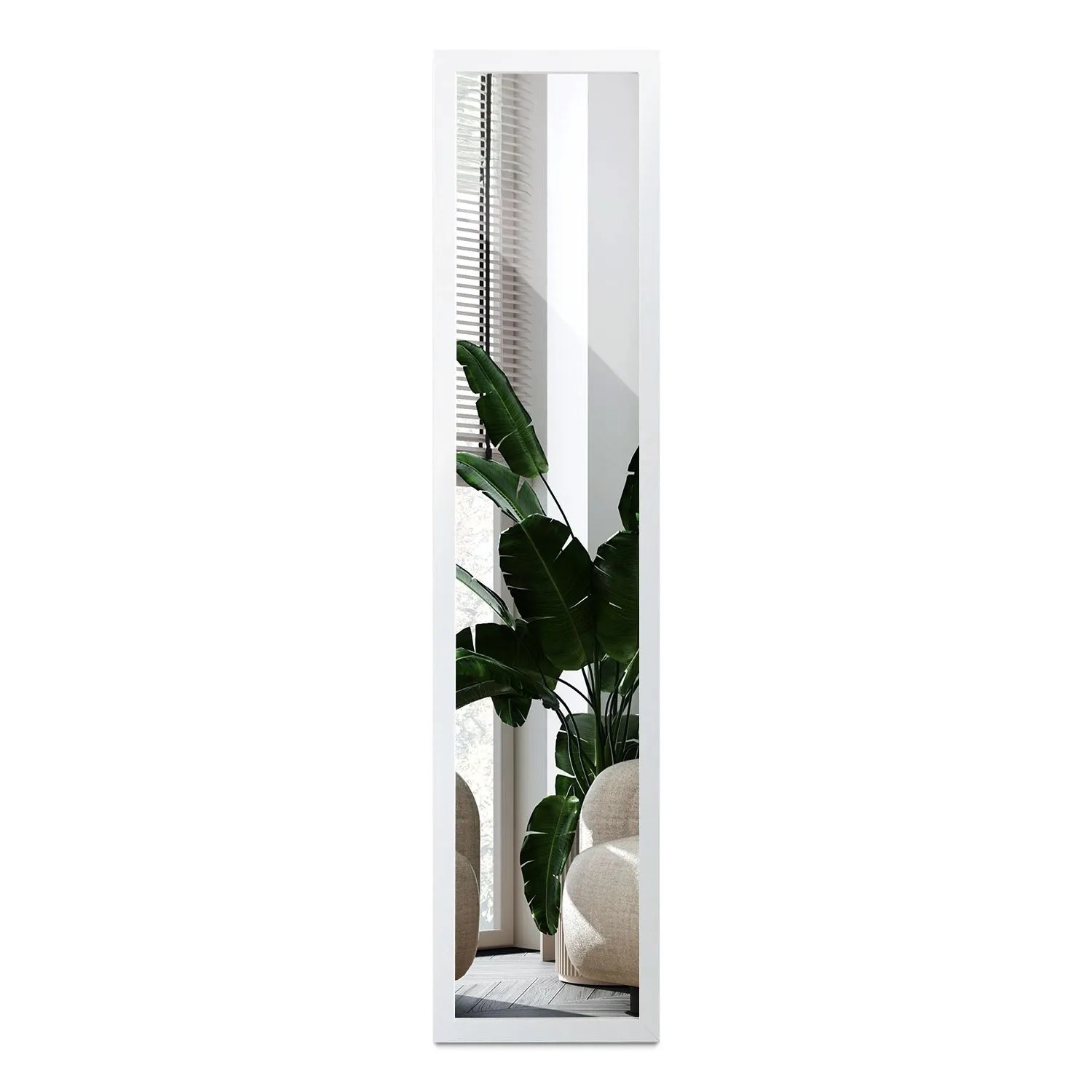 Wallfluent Ganzkörperspiegel 36x156 cm Standspiegel Schwarz Große Standspiegel Standspiegel Eiche