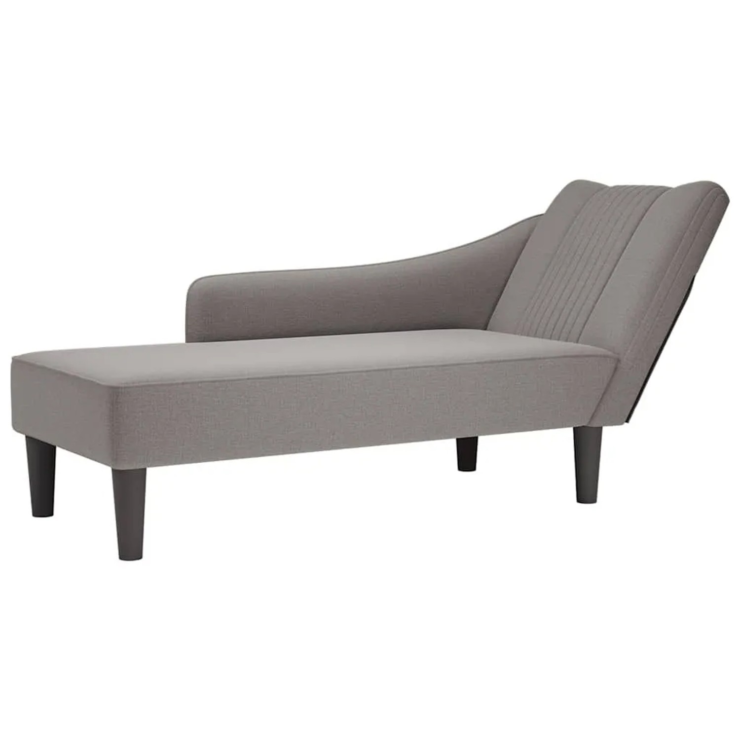 vidaXL Chaiselongue mit Rechter Armlehne Taupe Stoff 4009803