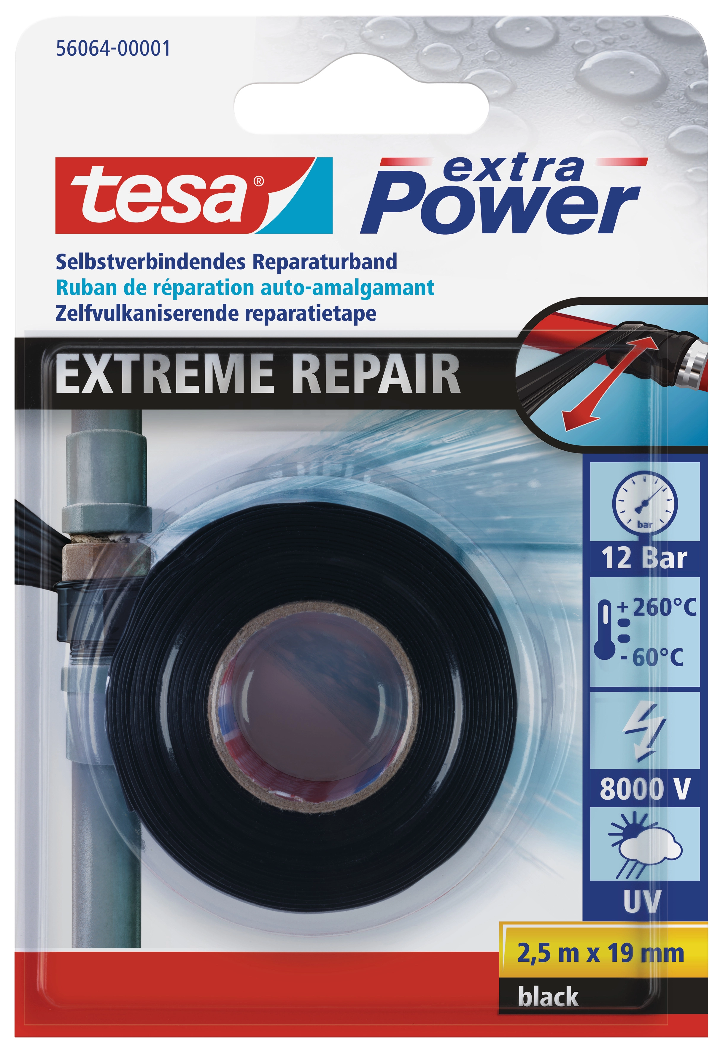 Tesa extra Power Reparaturband Extreme Repair Schwarz 2,5 m x 19 mm kaufen  bei OBI