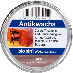 Dunkles Biopin Antik-Renovierwachs Fest 500ml für die Pflege und den Schutz von antiken Möbeln.