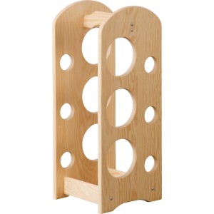 OBI Holzweinregal für 6 Flaschen aus Kiefernholz, unbehandelt.