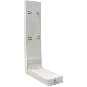 Grauer EHL L-Stein Stützwinkel, 50x205 cm, für Einfassungen und Mauersysteme.