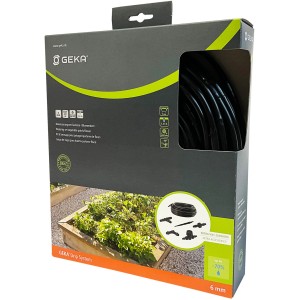 Geka Drip Set im Karton, Bewässerungssystem für Gemüse- und Blumenbeete mit Zubehör.