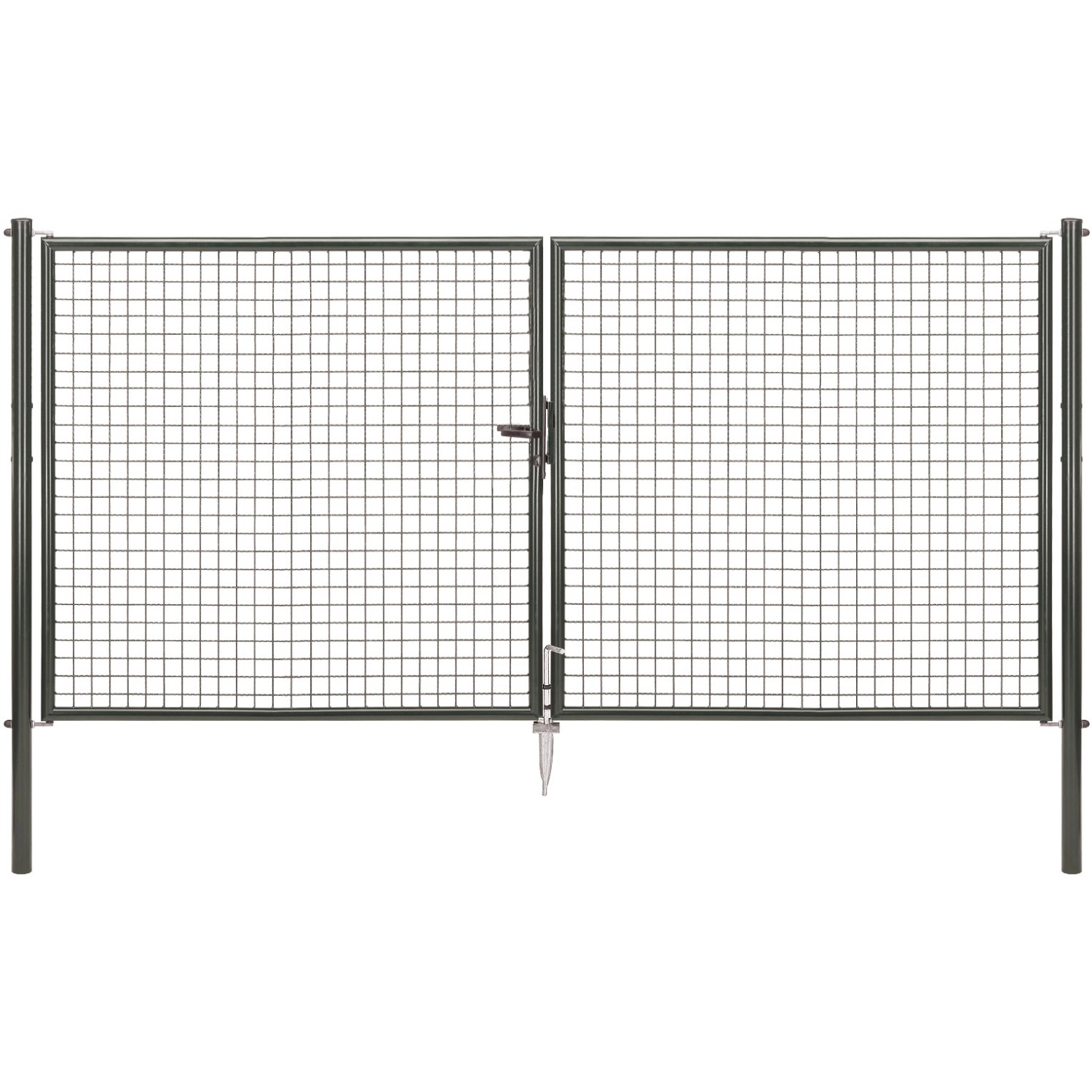 Doppeltor für Maschendraht- u. Fix-Clip Pro-Zaun Anthrazit-Met. 150 x 300 cm