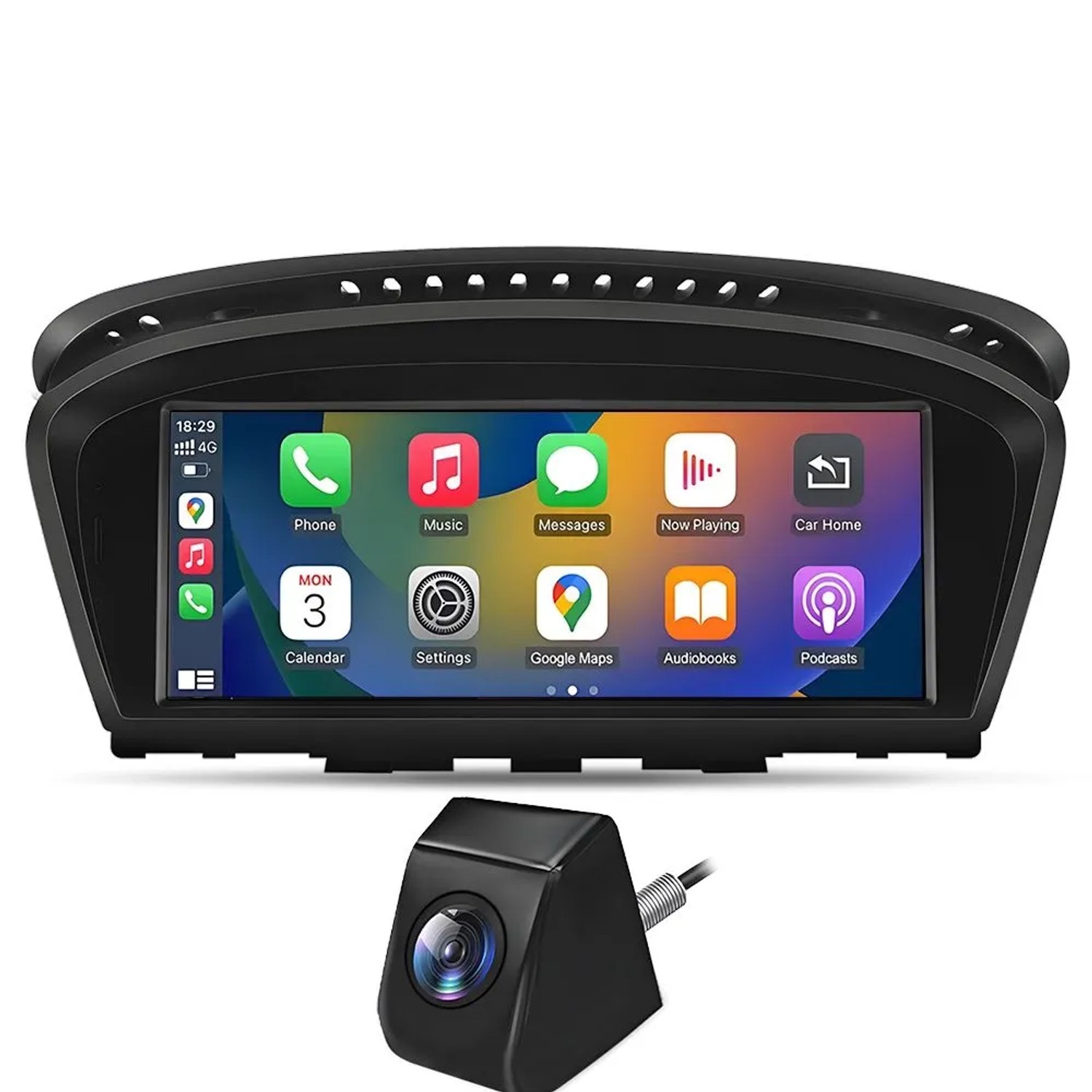 Junsun Multimediabildschirm Mit Hd Rückfahrkamera Für Bmw 3er E90 E91 E92 Und 5er E60 E61 E63 E64 2004-2008 CCC I Drive Carplay Und Android Auto