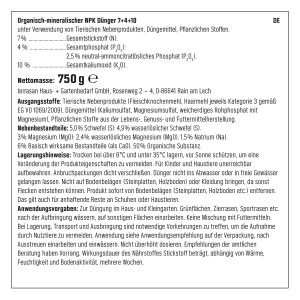 Verpackung GROW by OBI BIO Obst- und Beeren-Dünger, 750g, für Beeren.