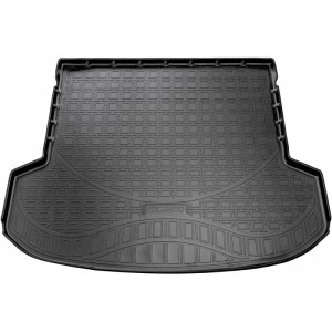 Schwarze Gummi Kofferraumwanne für Kia Sorento IV (ab 2020), 5-Sitzer, passgenau.