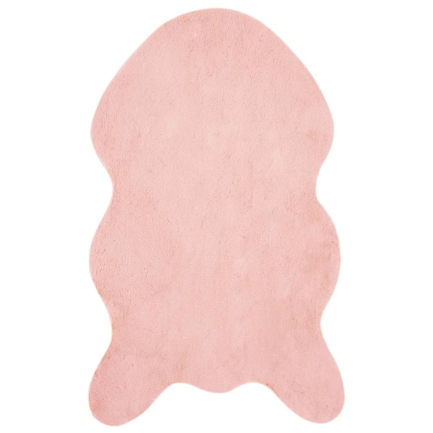 vidaXL Rutschfester Kunstfellteppich Olite Rosa 50 x 80 cm Polyester 42021716