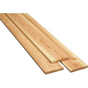 Zaundiele/Fassadendiele aus Douglasie, 1,8x14,5x200 cm, rötliches Holz.