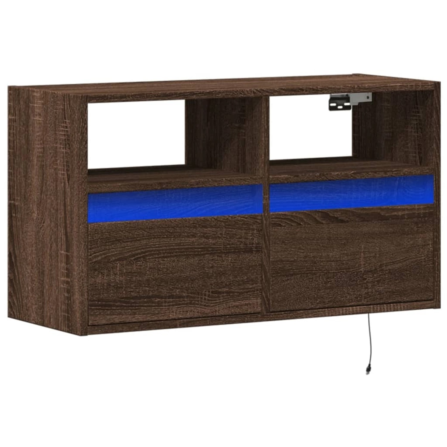 vidaXL TV-Wandschrank mit LED-Beleuchtung Braun Eiche-Optik 80x31x45cm 8523 günstig online kaufen