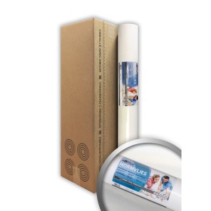 PROFHOME Renoviervlies 150g, 4 Rollen im Karton. Glatte, weiße Vliestapete für Renovierung.
