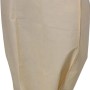 Beige Winterschutzhaube XL aus Polypropylen mit Zugband für Pflanzen im Topf.